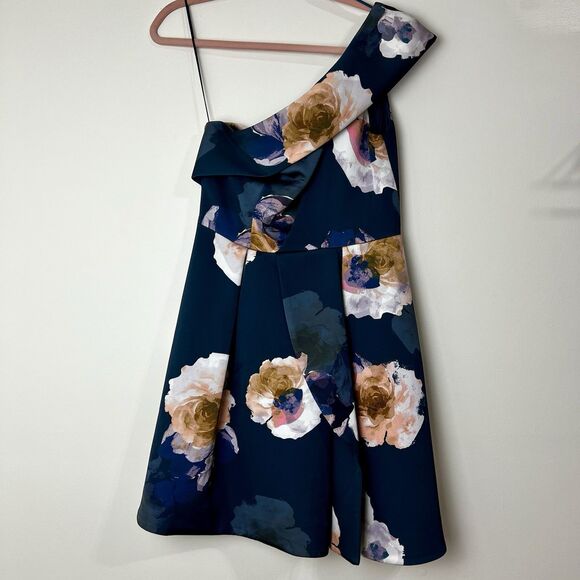 Keepsake The Label One Shoulder Mini Dress Navy Blue Women’s M - Picture 2 of 16